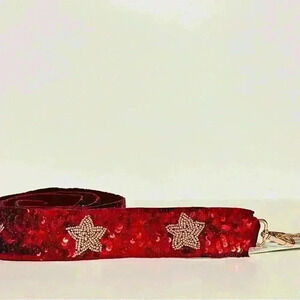 Maroon & Gold Star Sequin Purse Strap